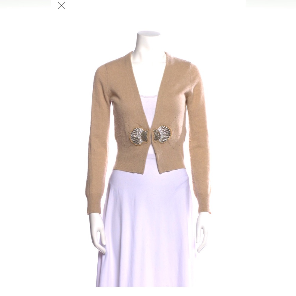 La Superbe Pismo Beach beaded cashmere cardigan - xs